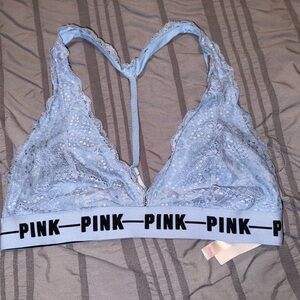 PINK Victoria's Secret Light Blue Lace Bralette